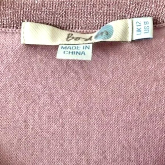 Boden Sequined Lightweight Wool Cardigan - Milkshake Pink - 8 - Picture 5 of 11